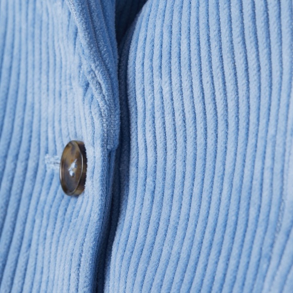 H&M Trend Corduroy Blazer Jacket in Powder Blue Size EUR 40 / US 8 - Picture 2 of 4